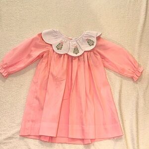 NWT Gorgeous Cecil & Lou Pink Dress with Christmas Embroidery size 12 Month